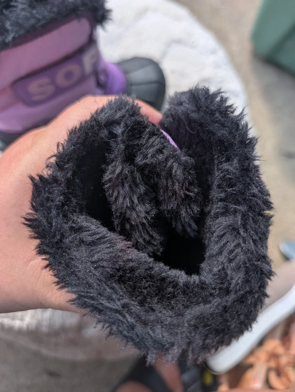Girls Purple Sorel Velcro Winter Boots Size 10